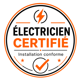 Badge Électricien certifié pour les installations électriques en Vendée
